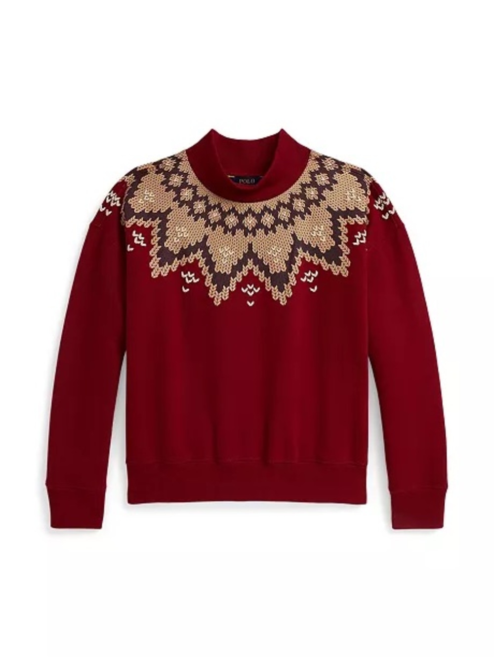 Polo Ralph Lauren Burgundy Fair Isle Pullover Girls